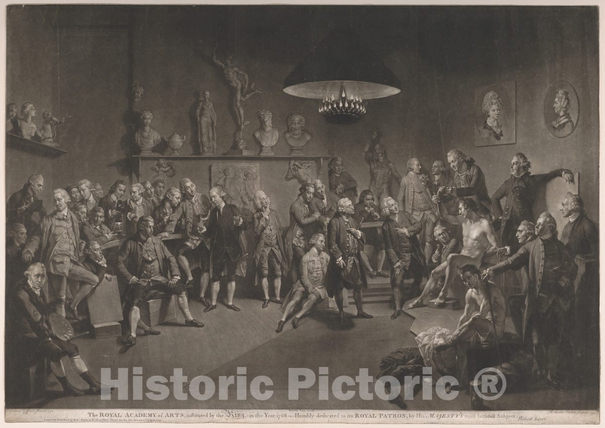 Art Print : Richard Earlom - The Royal Academy of Arts : Vintage Wall Art