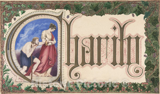 Art Print : Freeman Gage Delamotte - Charity v.1 : Vintage Wall Art