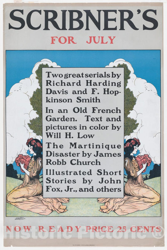 Art Print : Ernest Haskell - Scribner’s for July : Vintage Wall Art