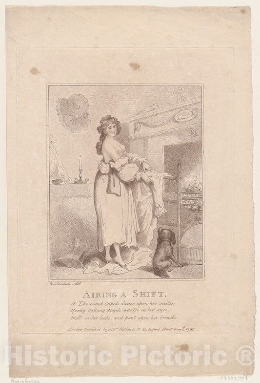 Art Print : Thomas Rowlandson - Airing a Shift : Vintage Wall Art