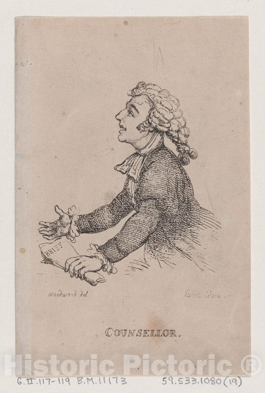 Art Print : Thomas Rowlandson - Counsellor : Vintage Wall Art
