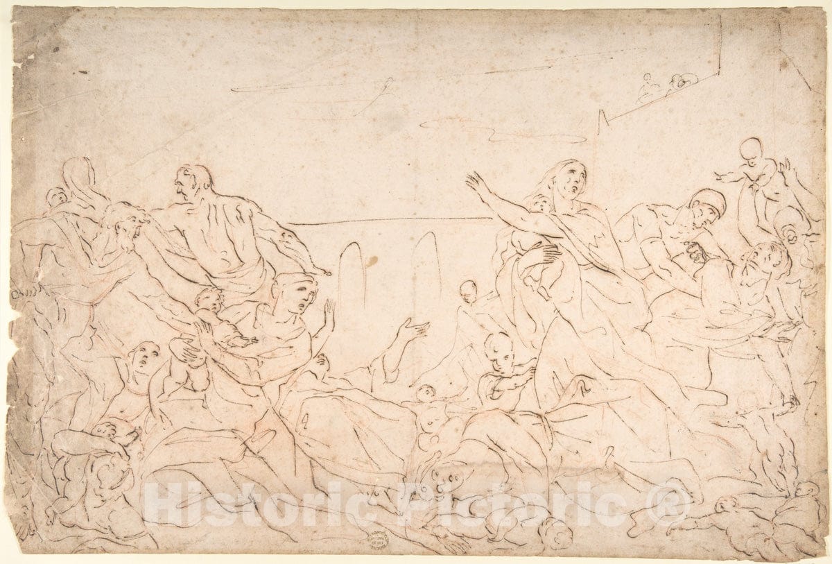Art Print : Italian, 16th Century - Massacre of The Innocents : Vintage Wall Art