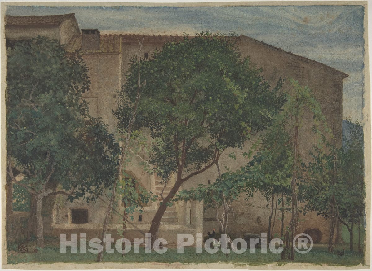 Art Print : Walter Crane - Italian Farmhouse : Vintage Wall Art
