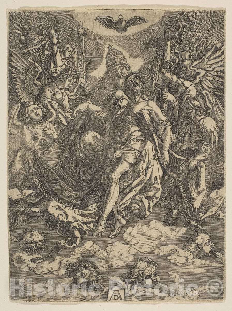 Art Print : Albrecht Dürer - The Holy Trinity (Reduced Copy) : Vintage Wall Art