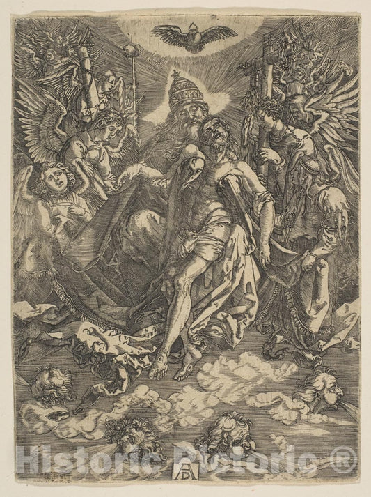Art Print : Albrecht Dürer - The Holy Trinity (Reduced Copy) : Vintage Wall Art