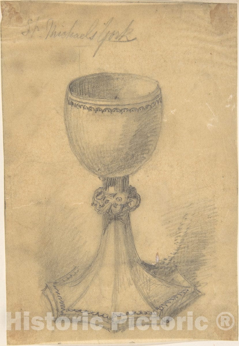 Art Print : British, 19th Century - Chalice from St. Michael's York : Vintage Wall Art