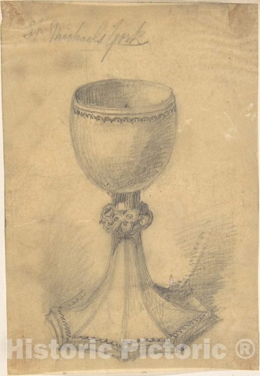 Art Print : British, 19th Century - Chalice from St. Michael's York : Vintage Wall Art