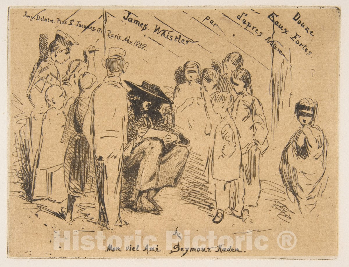 Art Print : James McNeill Whistler - The Title to The French Set : Vintage Wall Art