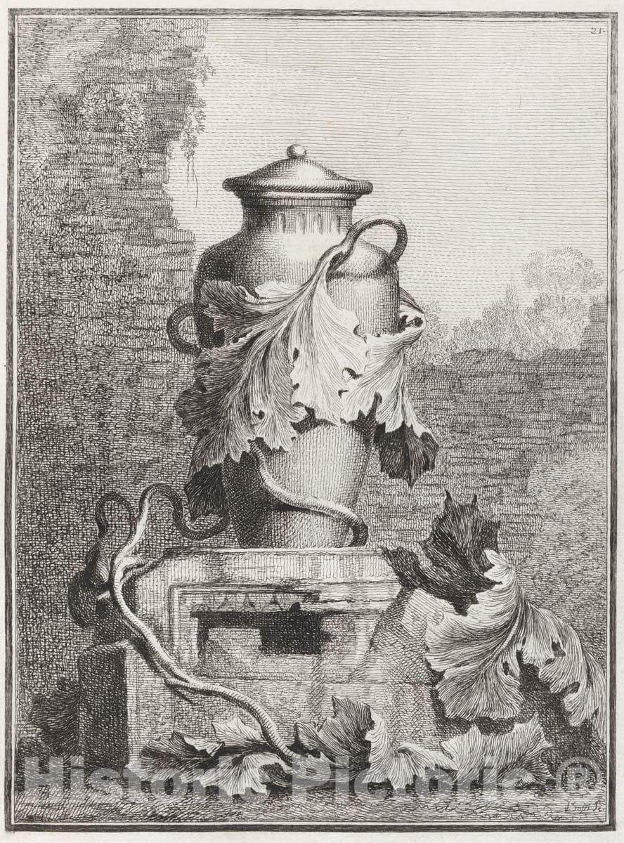 Art Print : Ennemond Alexandre Petitot - Suite des Vases Tirée du Cabinet de Monsieur Du Tillot Marquis de Felino : Vintage Wall Art