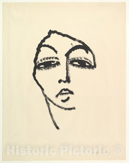 Art Print : Alexej von Jawlensky - Head of a Woman II : Vintage Wall Art