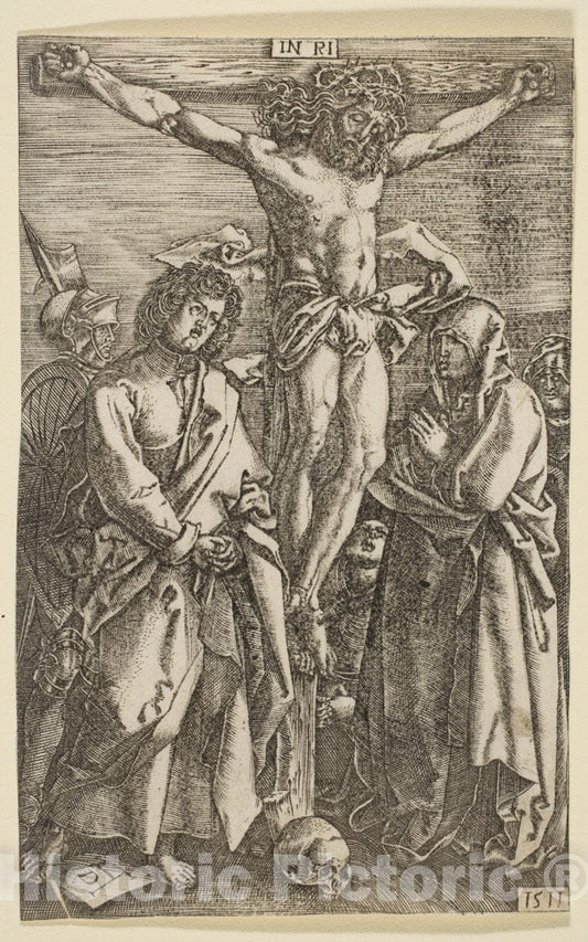 Art Print : Albrecht Dürer - The Crucifixion, from The Passion (Reverse Copy) : Vintage Wall Art