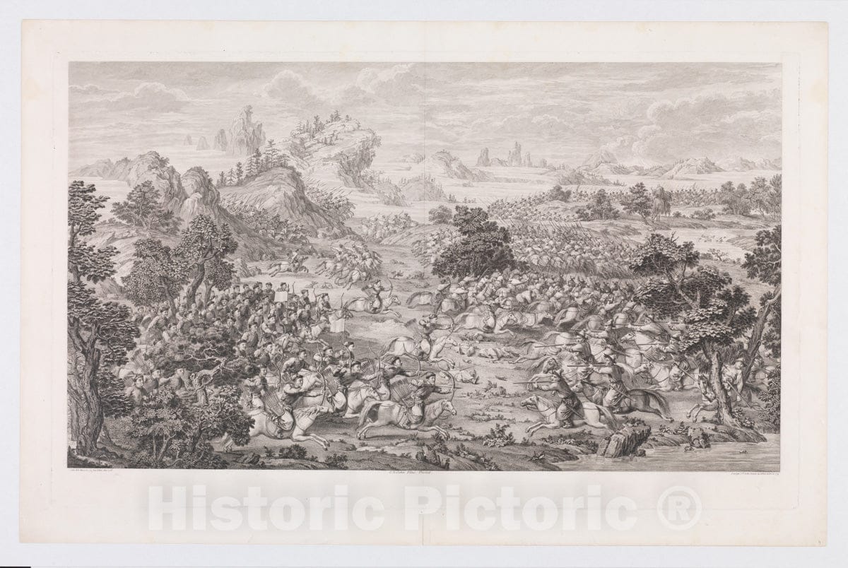 Art Print : Jacques Philippe Le Bas - The Victory of Khorgos : Vintage Wall Art