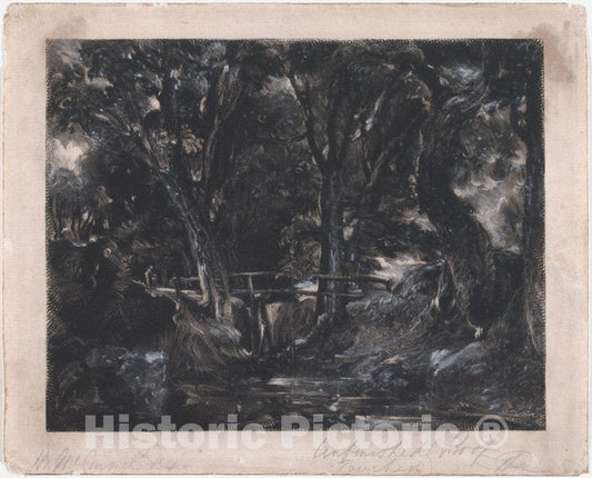 Art Print : David Lucas - A Dell, Helmingham Park, Suffolk 1 : Vintage Wall Art