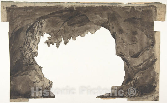 Art Print : Eugène Cicéri - Design for a Stage Set at The Opéra, Paris - 419721 : Vintage Wall Art