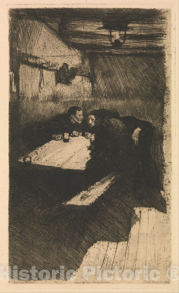 Art Print : Käthe Kollwitz - Council : Vintage Wall Art