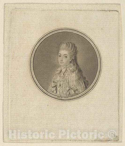 Art Print : Pierre Michel Alix - Anne de Chaumont-Guitry, Comtesse d'Amblimont : Vintage Wall Art