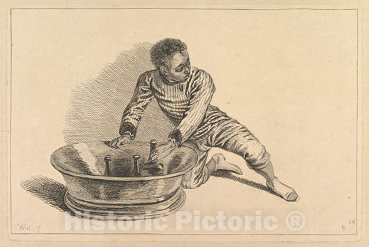 Art Print : François Boucher - Black African Removing Bottles from a Cooler : Vintage Wall Art