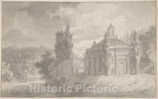 Art Print : E. Ender - Garden Pavillion : Vintage Wall Art