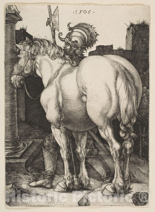 Art Print : Albrecht Dürer - The Large Horse : Vintage Wall Art