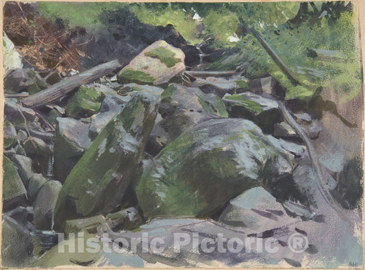 Art Print : Adolph Hirémy-Hirschl - Landscape : Vintage Wall Art