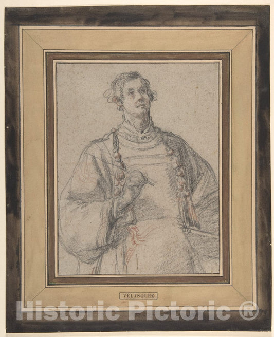 Art Print : Jacopo Confortini - Deacon Saint (Stephen or Lawrence) : Vintage Wall Art
