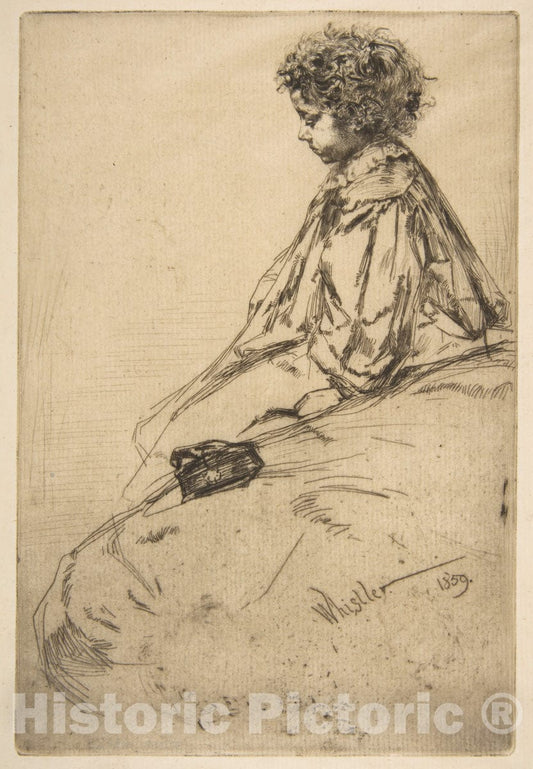 Art Print : James McNeill Whistler - Bibi Lalouette 1 : Vintage Wall Art