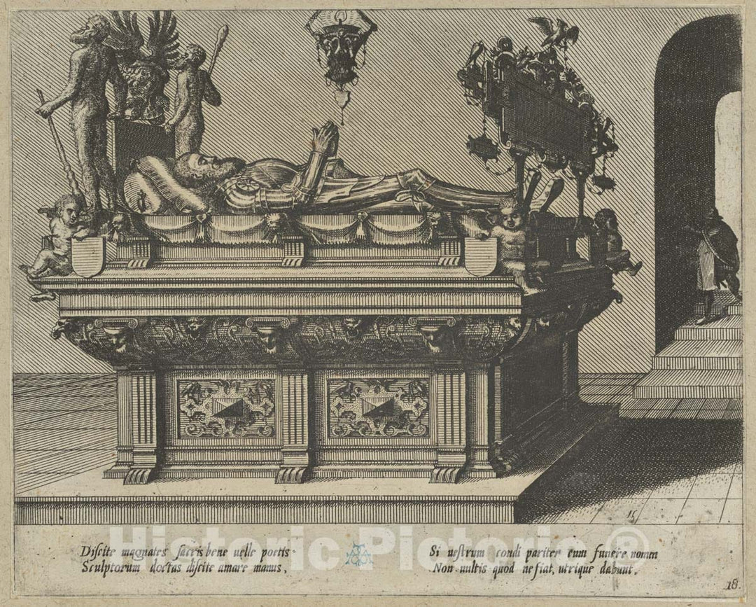 Art Print : Johannes Van Doetecum The Elder - Twenty Album Pages with Prints from The Series ‘Coenotaphiorum’ : Vintage Wall Art