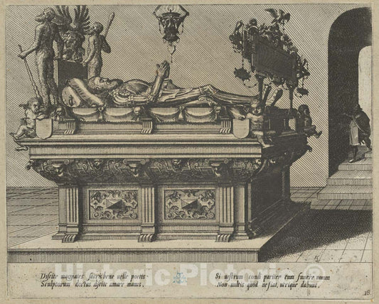 Art Print : Johannes Van Doetecum The Elder - Twenty Album Pages with Prints from The Series ‘Coenotaphiorum’ : Vintage Wall Art