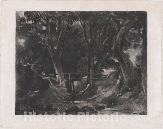 Art Print : David Lucas - A Dell, Helmingham Park, Suffolk 4 : Vintage Wall Art