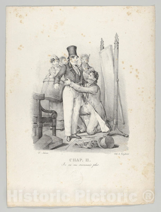 Art Print : Victor Adam - Chap. II: Je ne me reconnais Plus (I No Longer Recognize Myself) : Vintage Wall Art