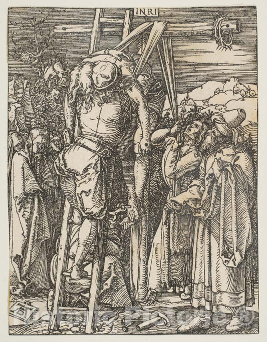 Art Print : Albrecht Dürer - The Descent from The Cross, from The Small Passion 1 : Vintage Wall Art