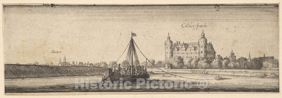 Art Print : Wenceslaus Hollar - Kelsterbach Castle Near Höchst am Main : Vintage Wall Art