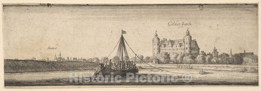 Art Print : Wenceslaus Hollar - Kelsterbach Castle Near Höchst am Main : Vintage Wall Art
