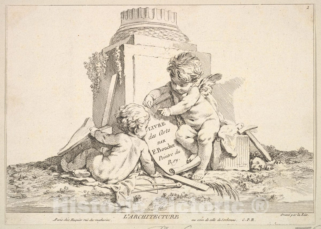 Art Print : Louis Félix de La Rue - Architecture : Vintage Wall Art