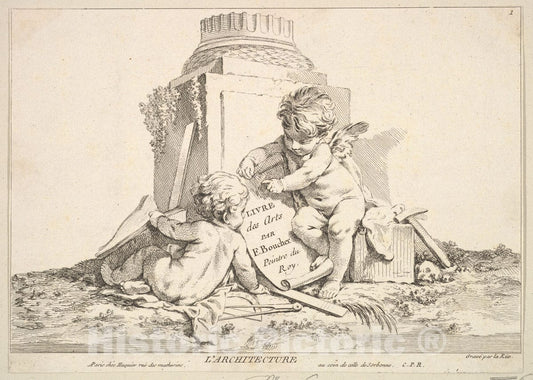 Art Print : Louis Félix de La Rue - Architecture : Vintage Wall Art