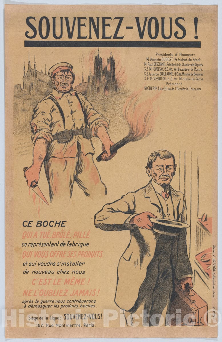 Art Print : Fernand Louis Gottlob - Souvenez-Vous! : Vintage Wall Art