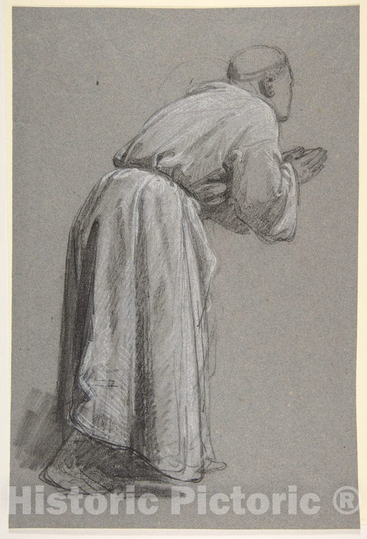 Art Print : Cleric with Joined Hands - Artist: Isidore Pils - Created: 19th Century : Vintage Wall Art