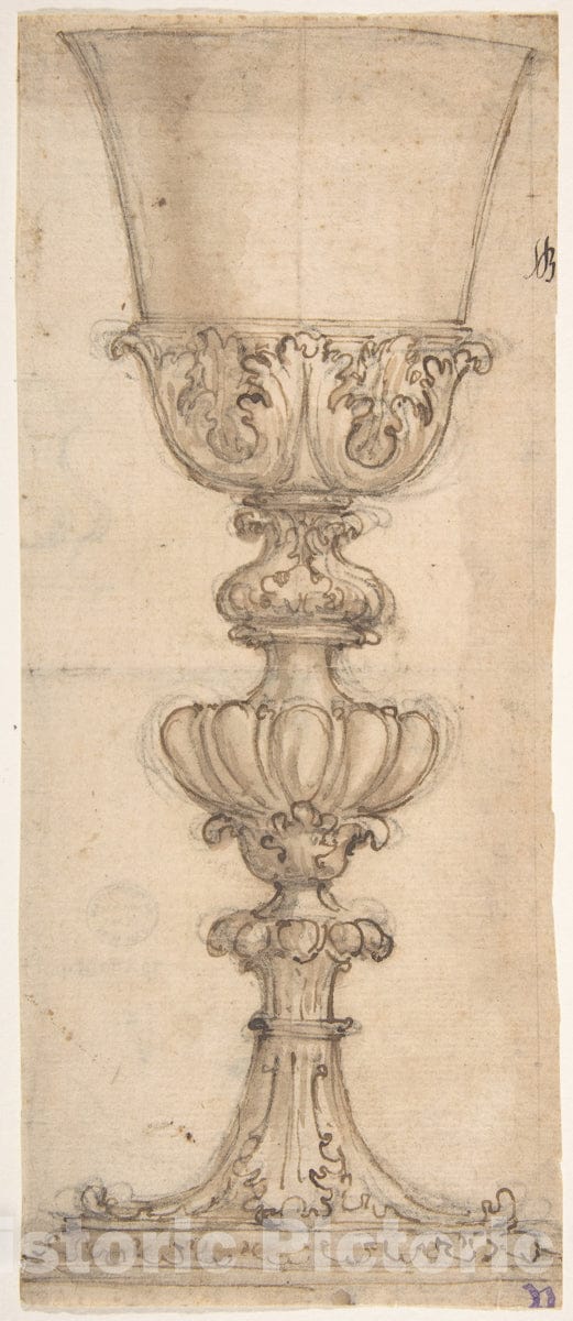 Art Print : Giovanni Battista Foggini - Design for a Chalice (Recto)