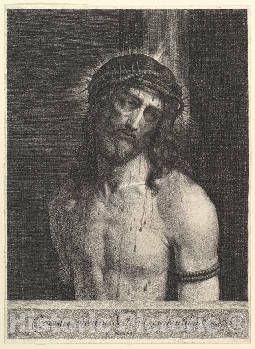 Art Print : Jean Morin - Le Christ a la colonne : Vintage Wall Art