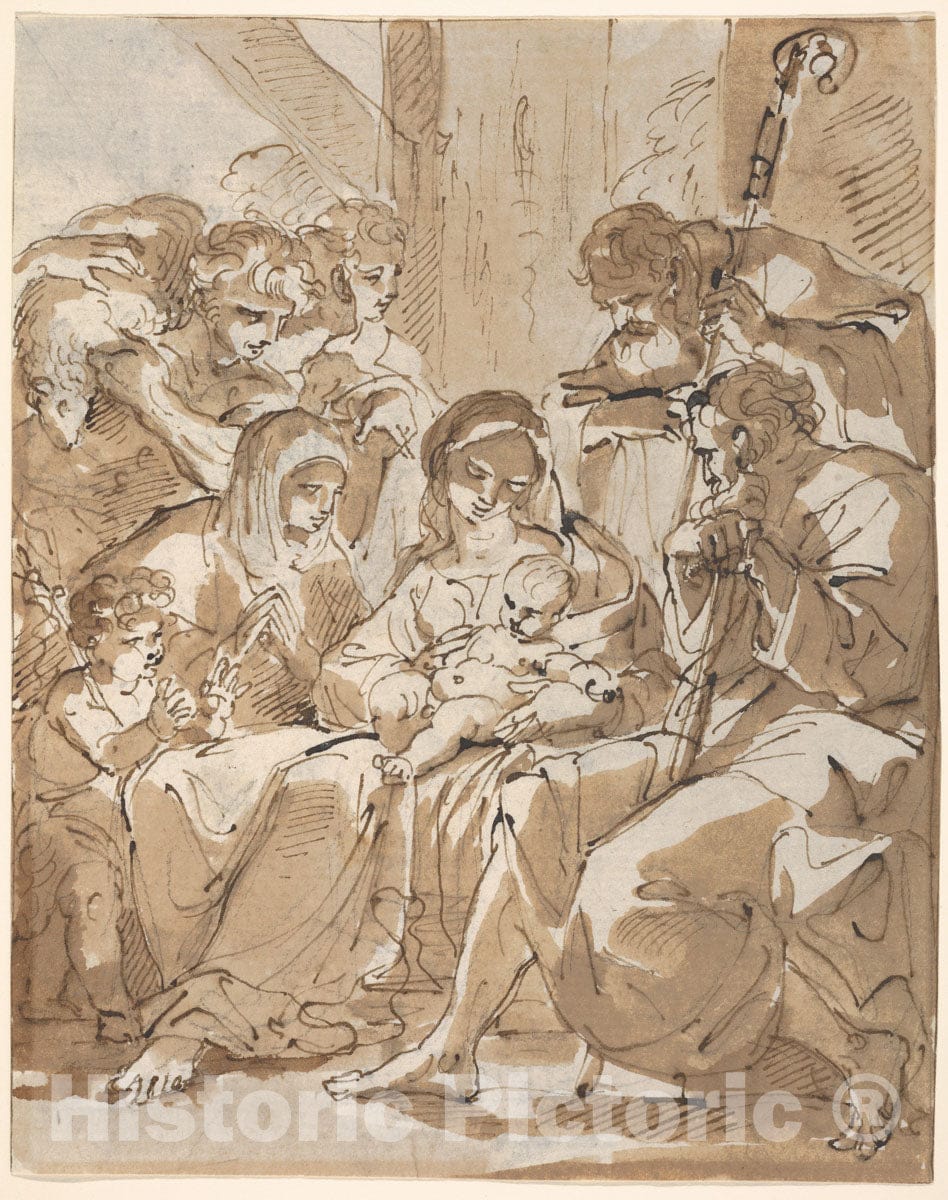 Art Print : Ubaldo Gandolfi - Adoration of The Shepherds : Vintage Wall Art