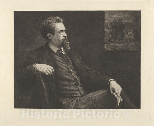 Art Print : Benjamin Damman - Henry Stacy Marks (from 'The Portfolio') : Vintage Wall Art