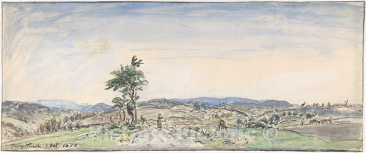 Art Print : Johan Barthold Jongkind - Landscape : Vintage Wall Art