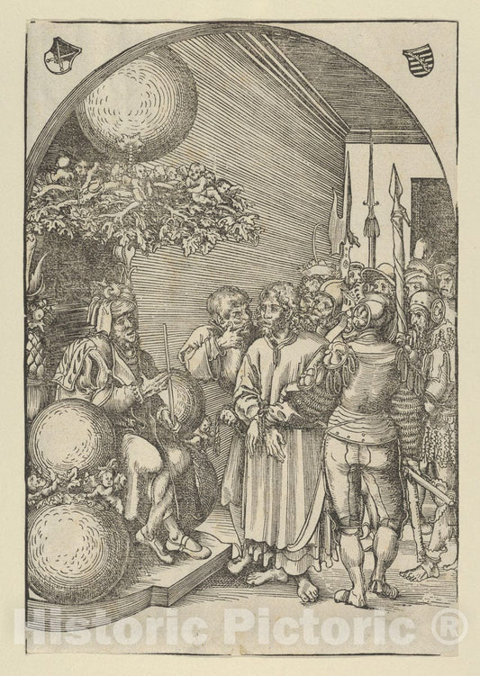 Art Print : Lucas Cranach The Elder - Christ Before Herod, from The Passion 2 : Vintage Wall Art
