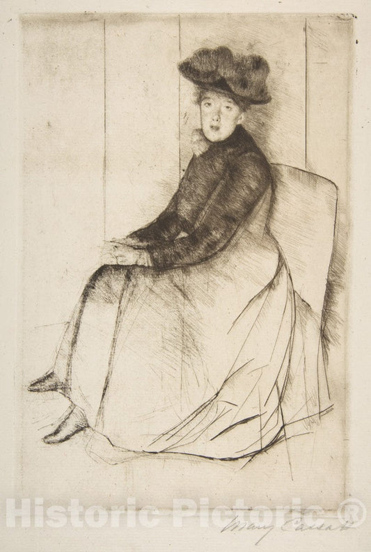 Art Print : Mary Cassatt - Reflection 2 : Vintage Wall Art