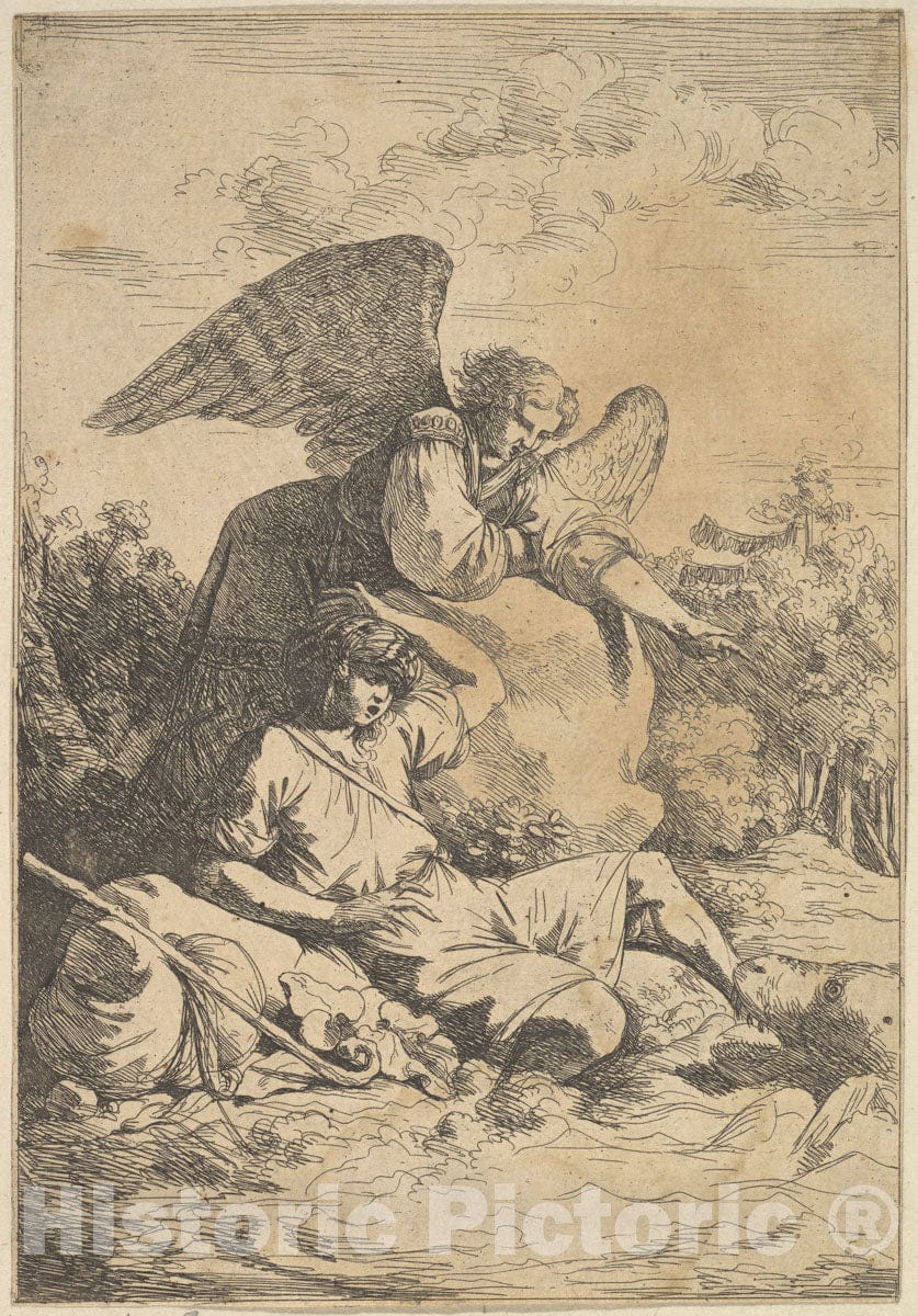 Art Print : Jean Jacques Lagrenée - Tobie effrayé par le Poisson (Tobi ...