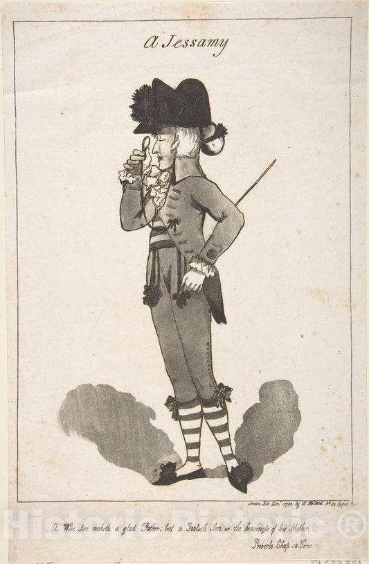 Art Print : George Moutard Woodward - A Jessamy : Vintage Wall Art