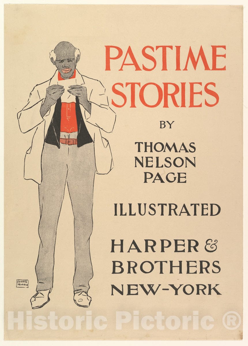 Art Print : Edward Penfield - Pastime Stories : Vintage Wall Art