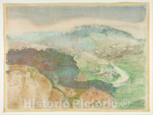 Art Print : Edgar Degas - Landscape : Vintage Wall Art