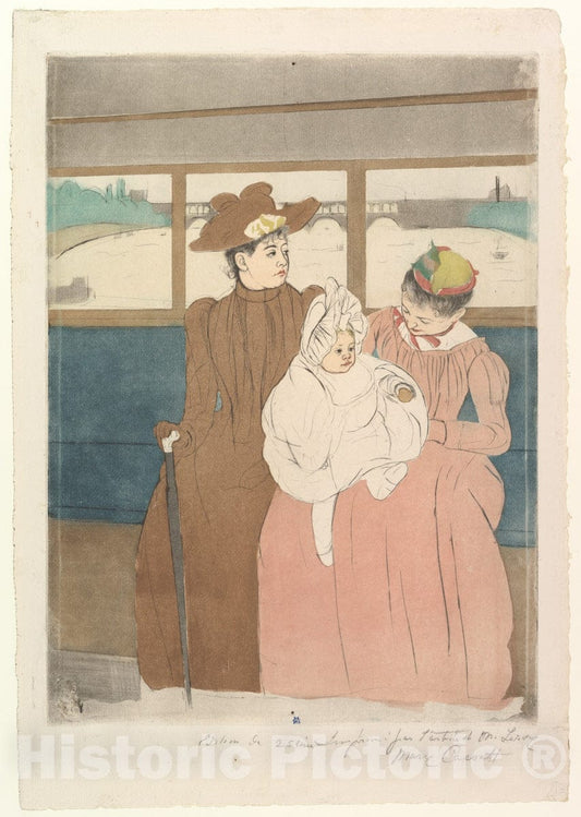 Art Print : Mary Cassatt - in The Omnibus : Vintage Wall Art