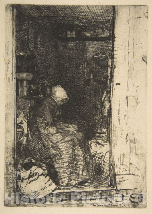 Art Print : James McNeill Whistler - La Vieille aux loques 1 : Vintage Wall Art